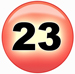 the Powerball is 23 